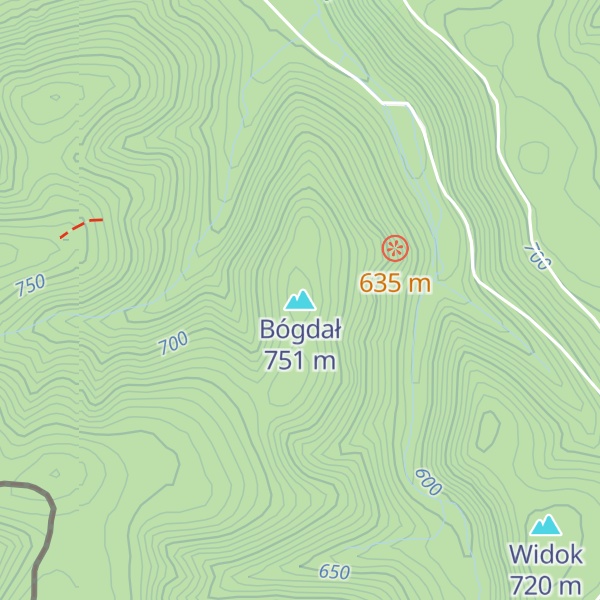 Map of Bógdał