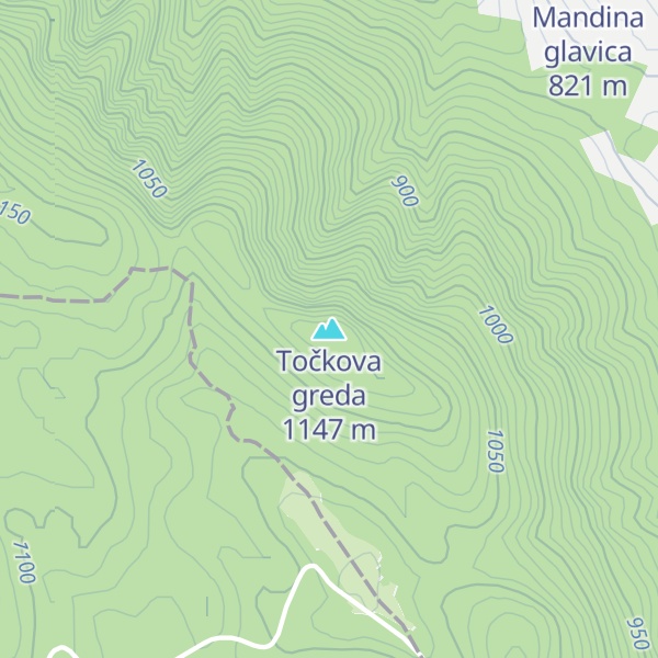 Map of Točkova greda