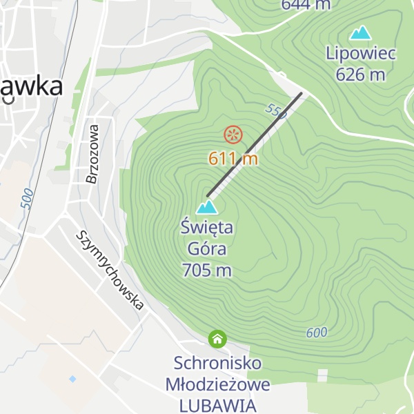 Map of Święta Góra
