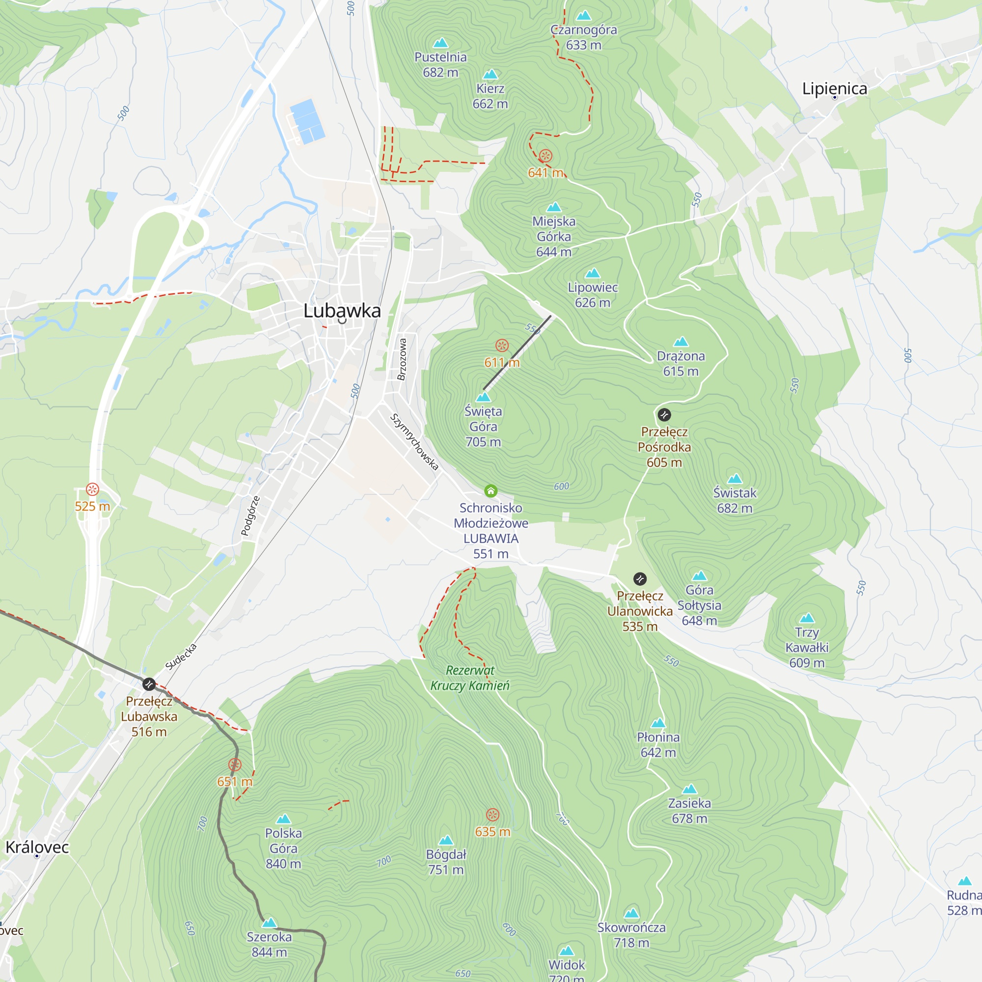 Schronisko Młodzieżowe LUBAWIA map