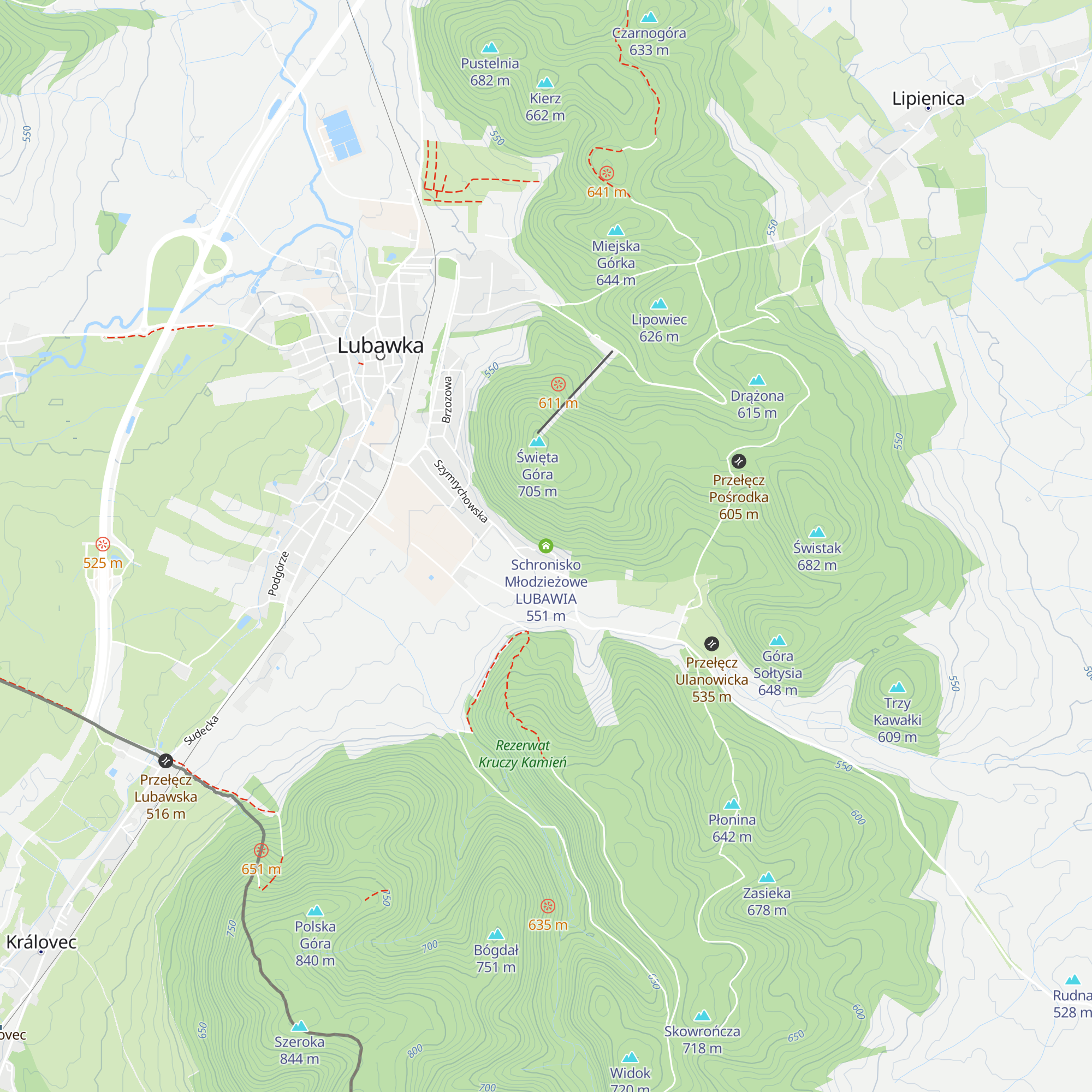 Schronisko Młodzieżowe LUBAWIA map