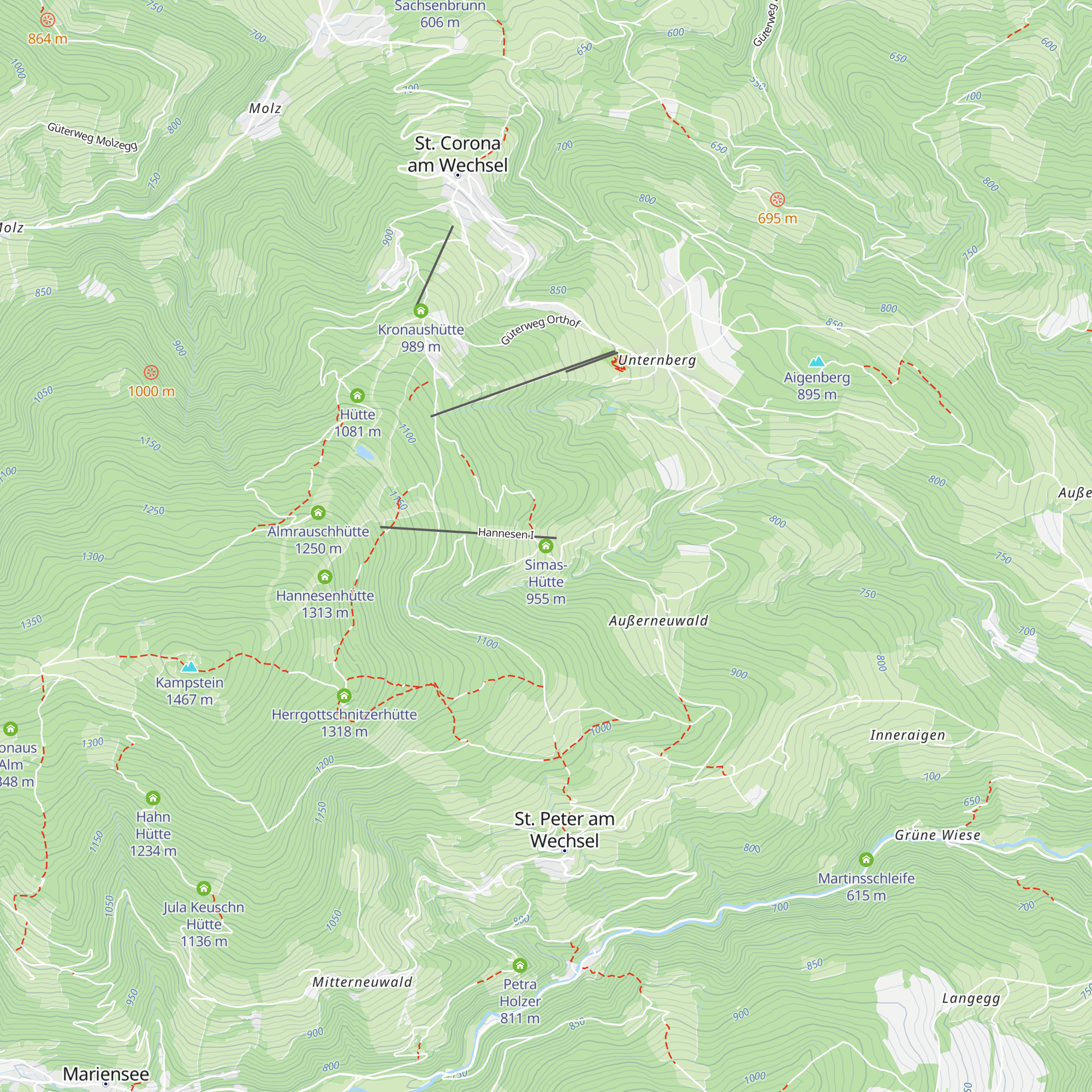 Simas-Hütte map