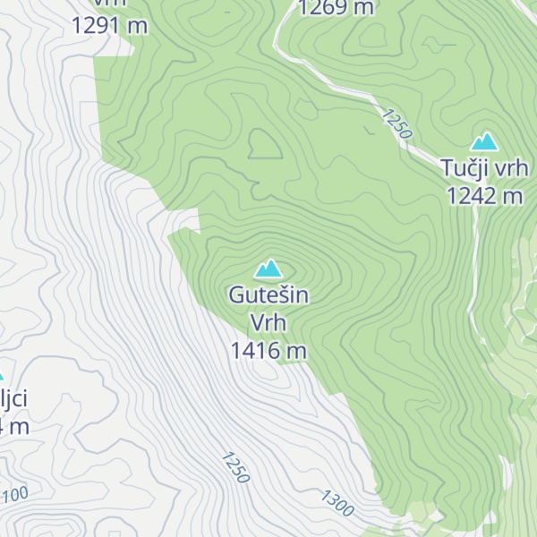 Map of Gutešin Vrh