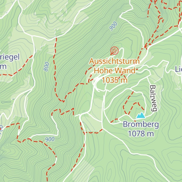 Map of Bergsteigerhütte Hohe Wand