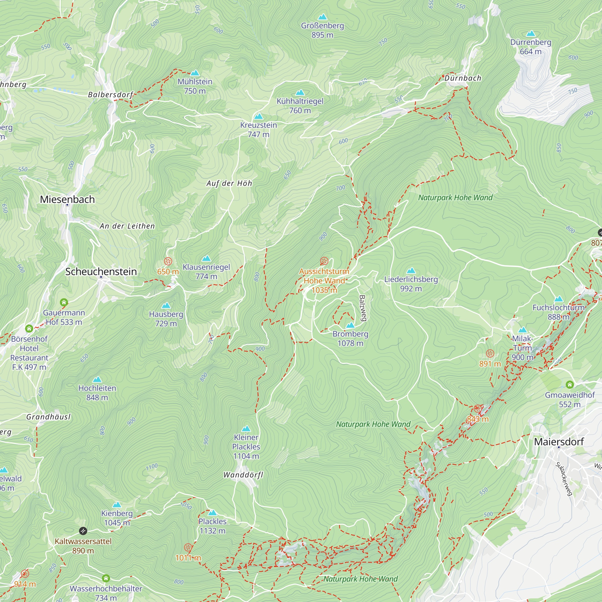 Bergsteigerhütte Hohe Wand map