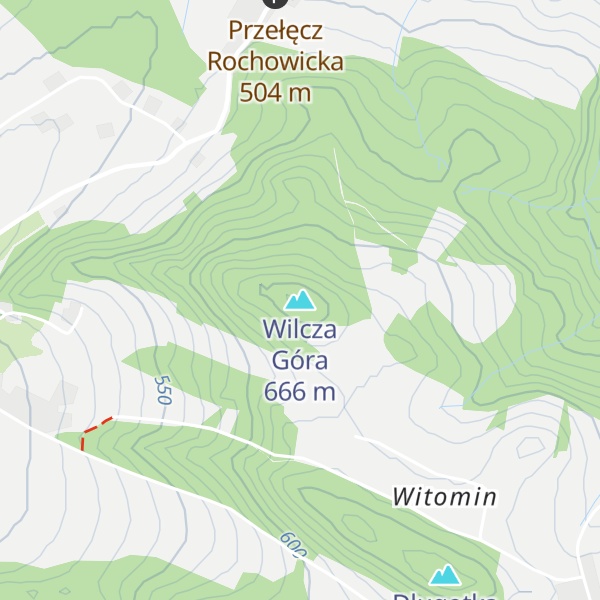 Map of Wilcza Góra