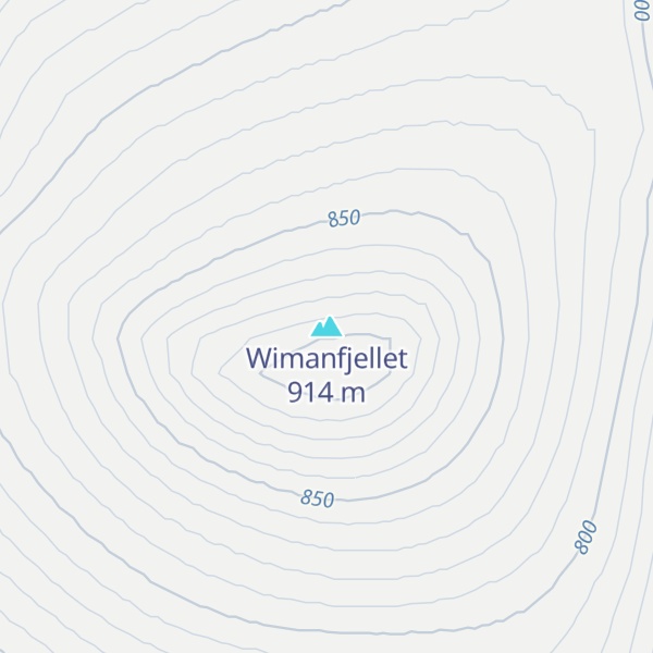 Map of Wimanfjellet