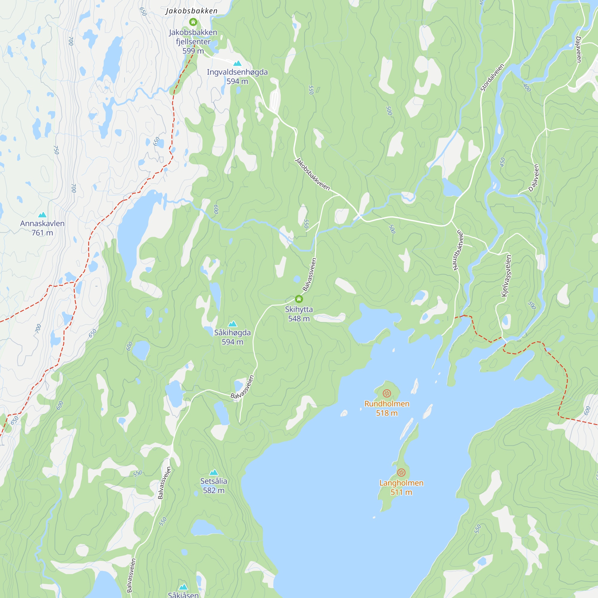 Skihytta map