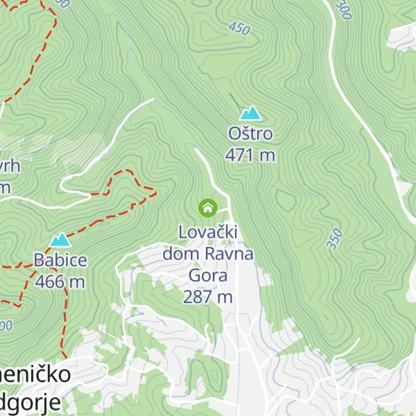 Map of Lovački dom Ravna Gora