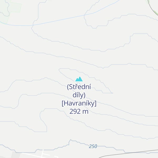 Map of (Střední díly) [Havraníky]