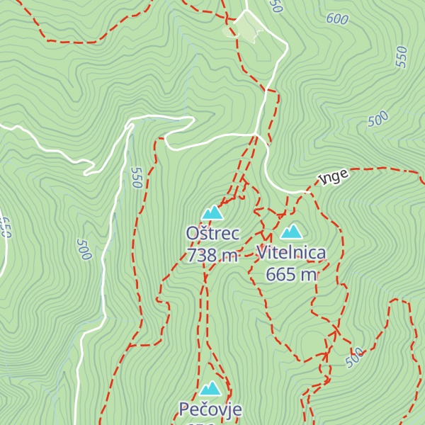Map of Oštrec