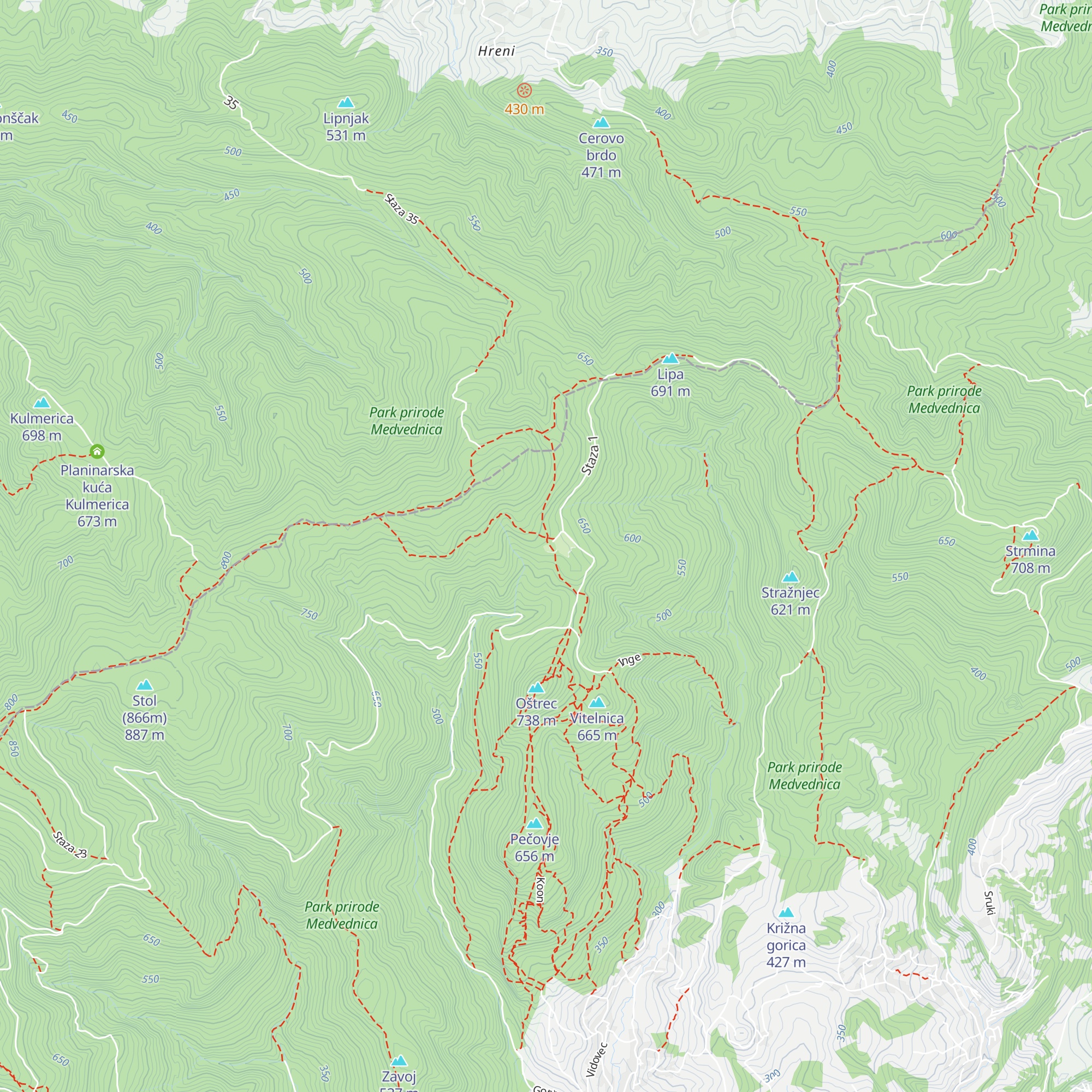 Kaptolska lugarnica Gorščica map