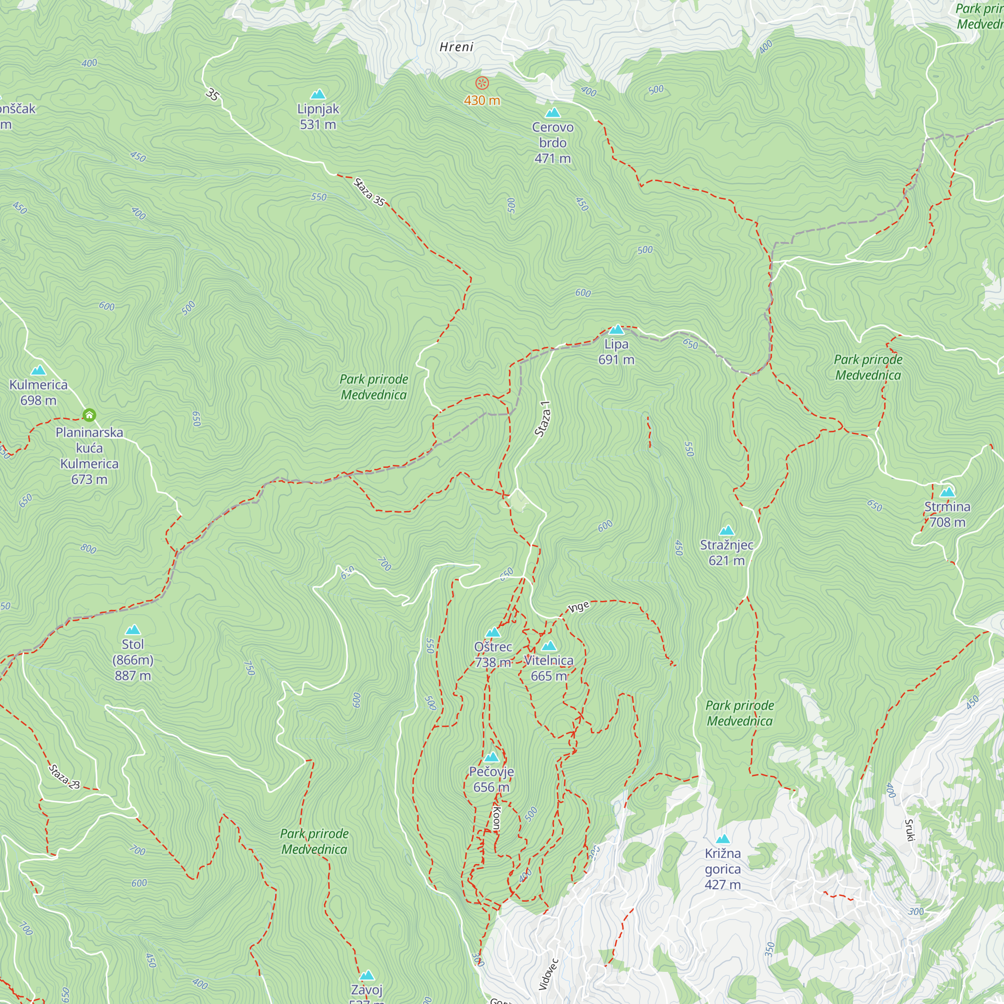 Kaptolska lugarnica Gorščica map
