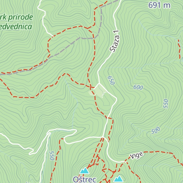 Map of Lugarova kuća