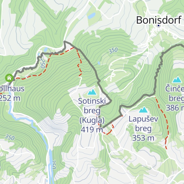 Map of Sotinski breg (Kugla)