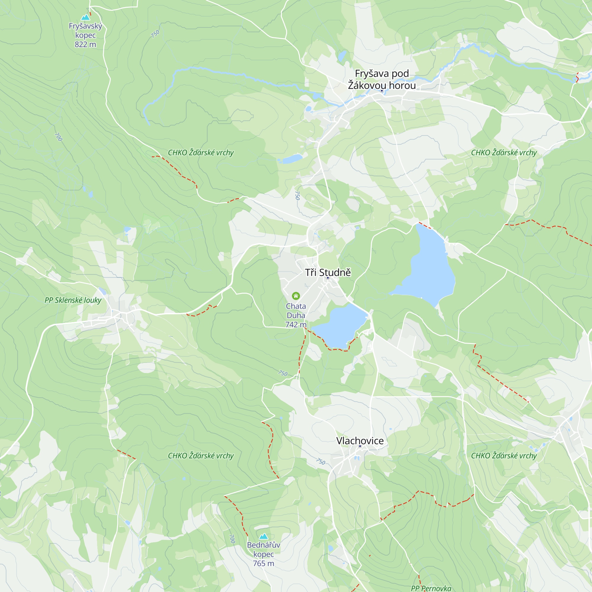 Chata Duha map