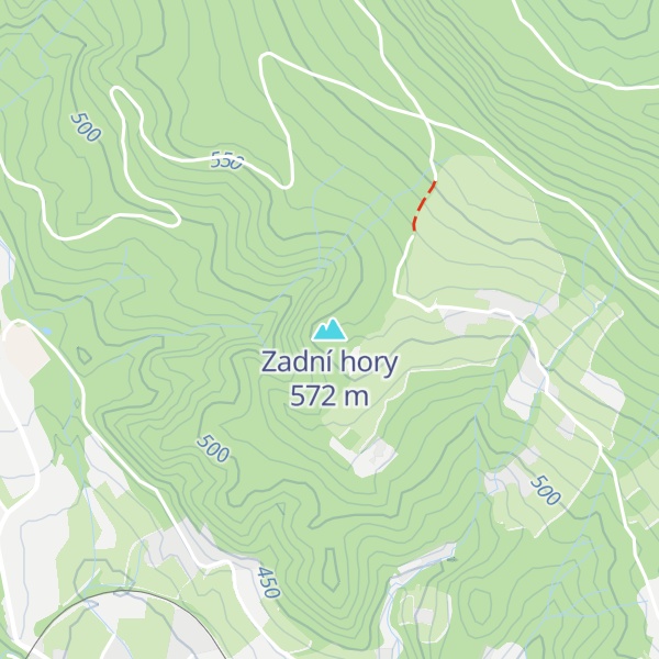 Map of Zadní hory