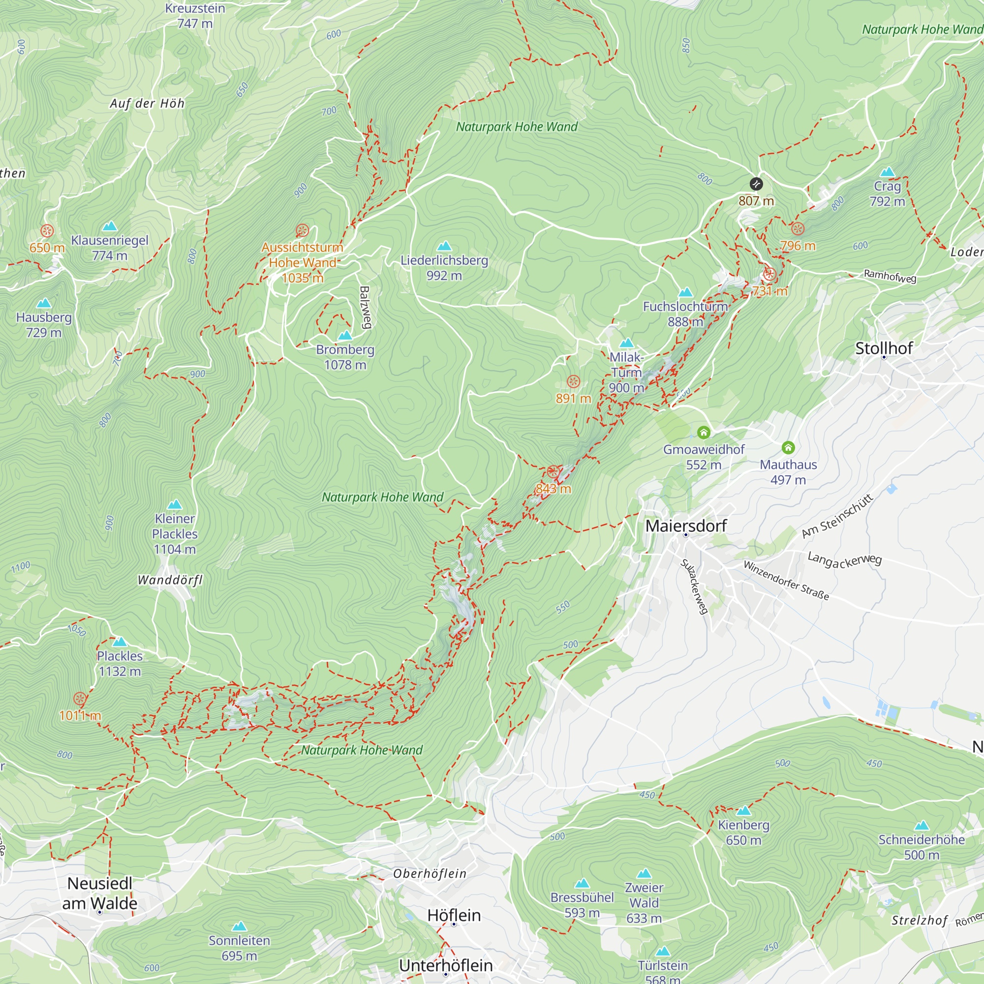 Rohrbacher Hütte map