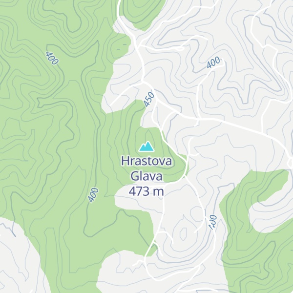 Map of Hrastova Glava