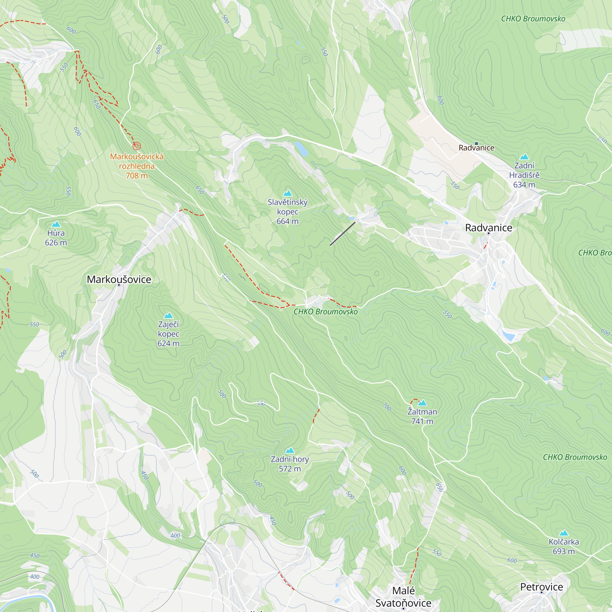 Jestřebí bouda map