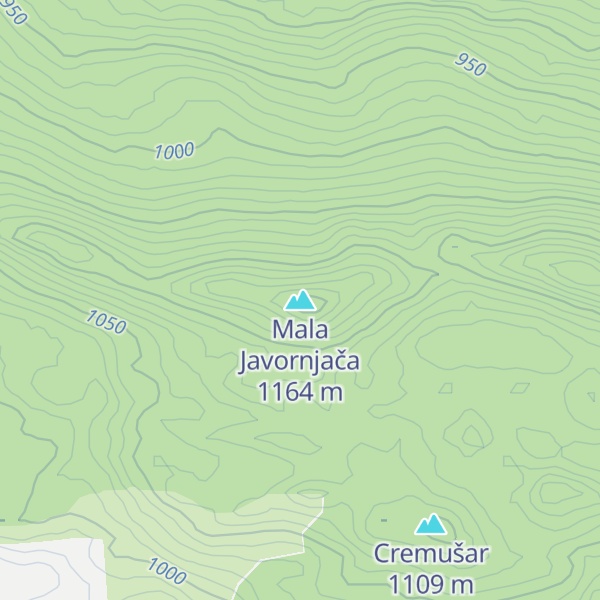 Map of Mala Javornjača