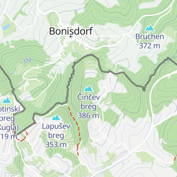 Map of Činčev breg