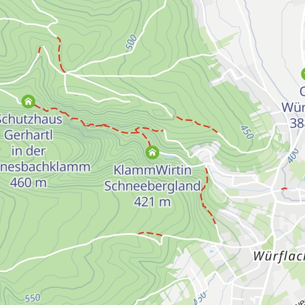 Map of KlammWirtin Schneebergland