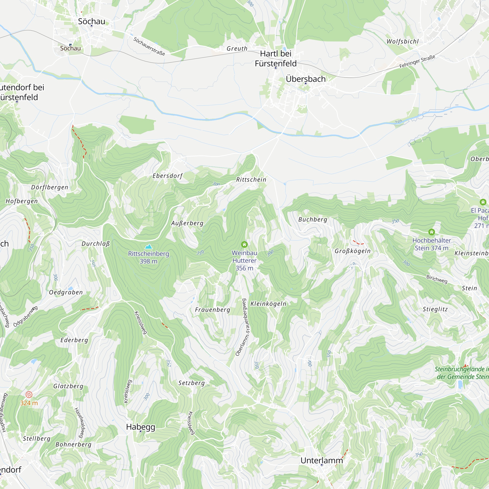Weinbau Hutterer map
