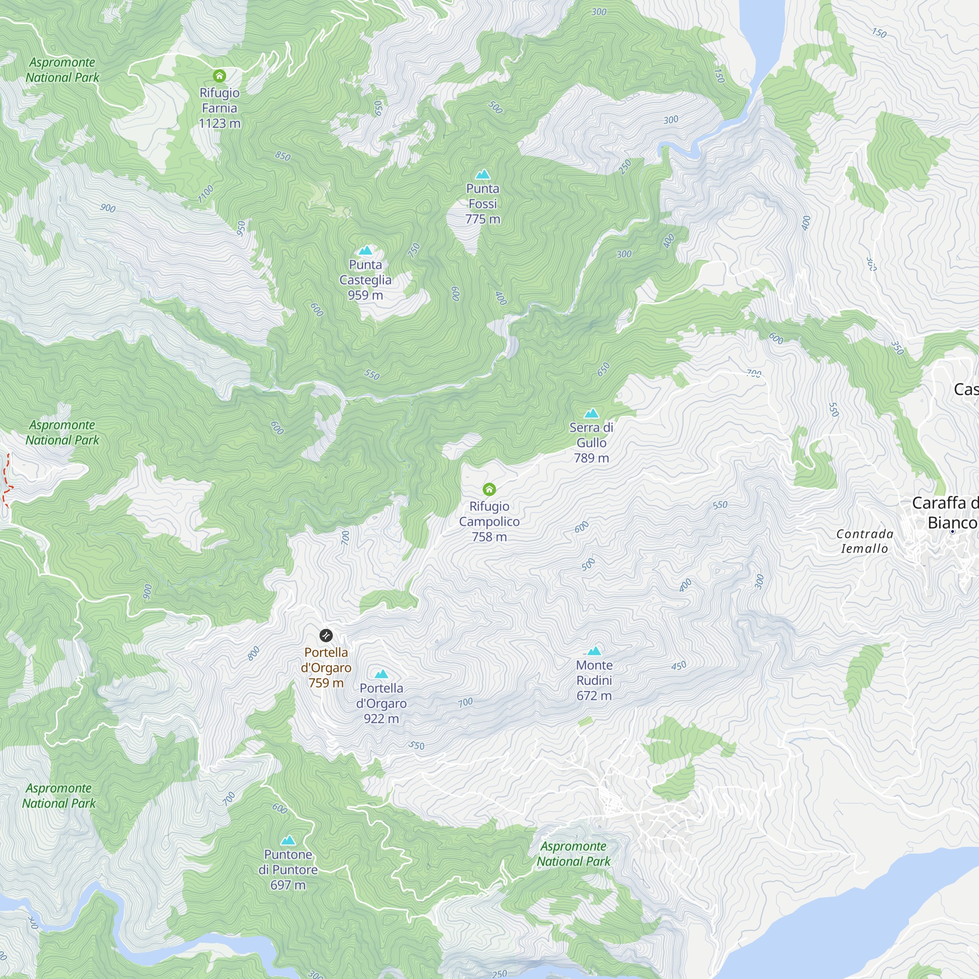 Rifugio Campolico map