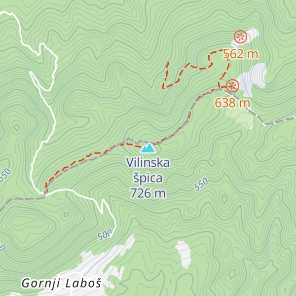 Map of Vilinska špica