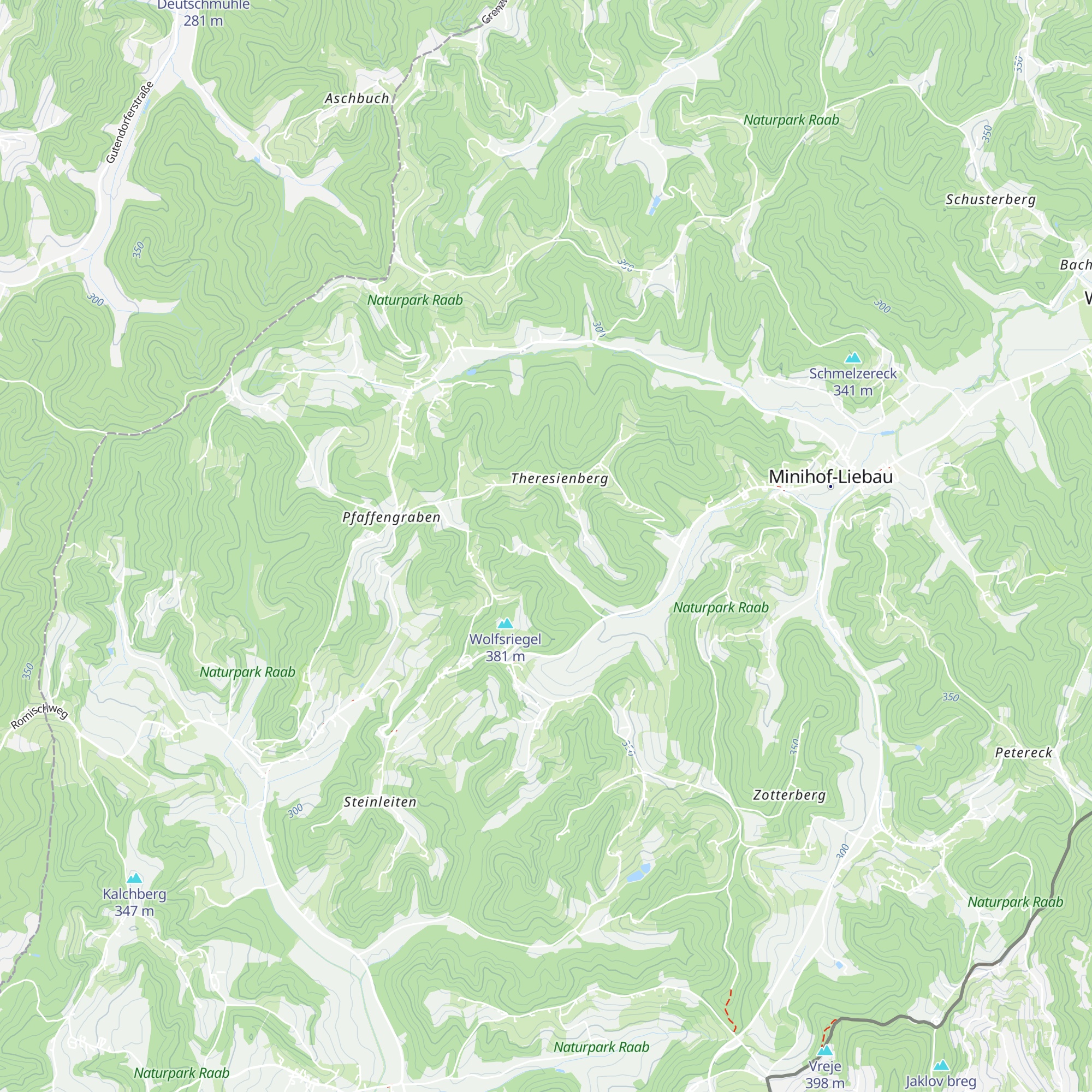 Ferienhaus Dreiländereck map