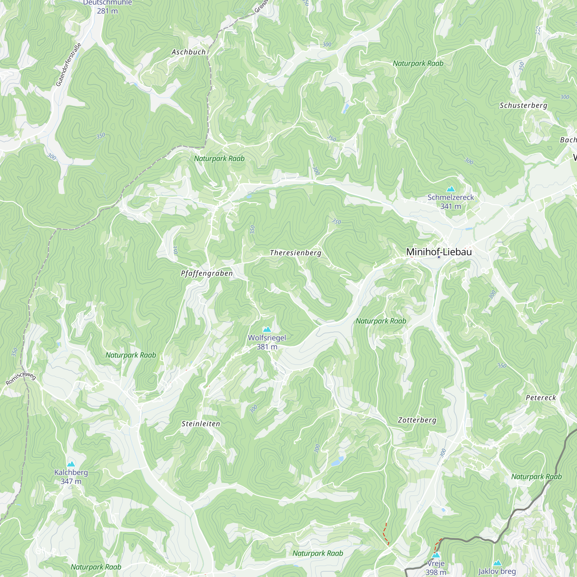 Ferienhaus Dreiländereck map