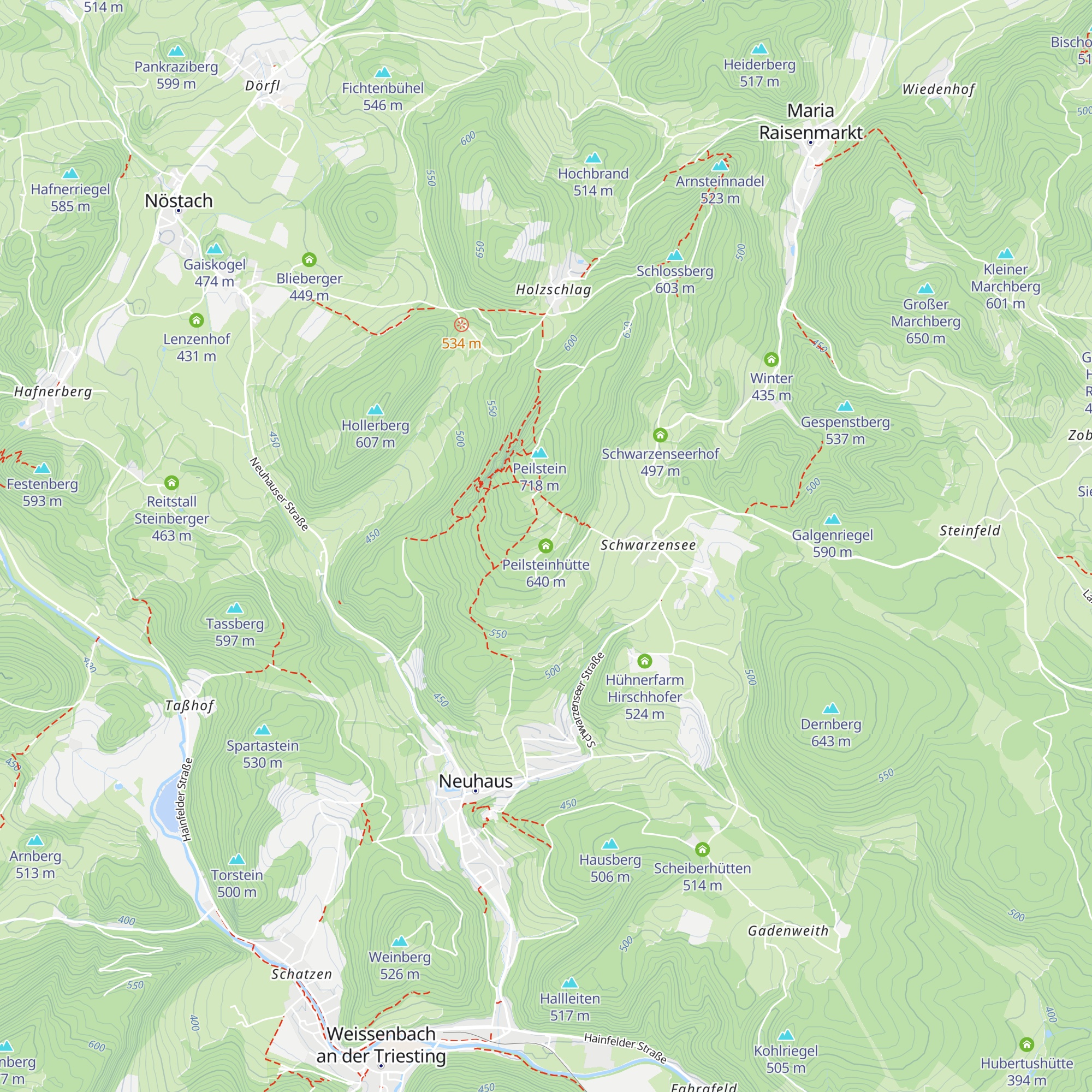 Peilsteinhütte map