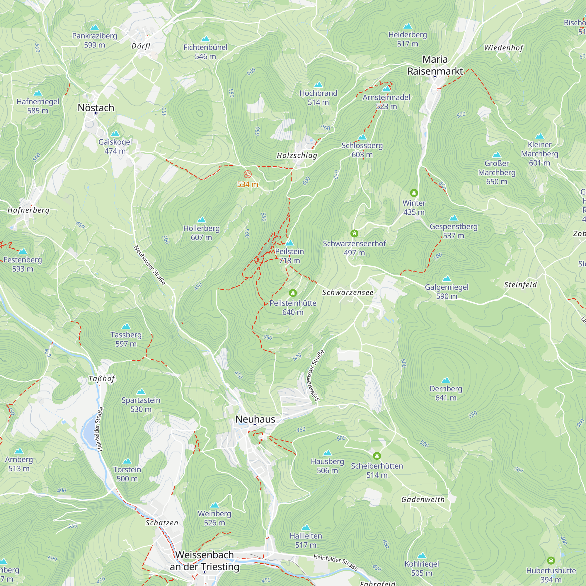 Peilsteinhütte map