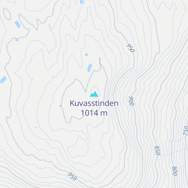 Map of Kuvasstinden