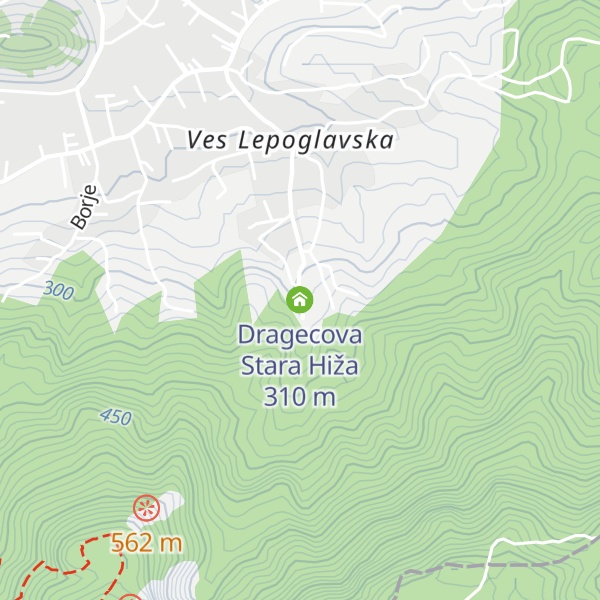 Map of Dragecova Stara Hiža