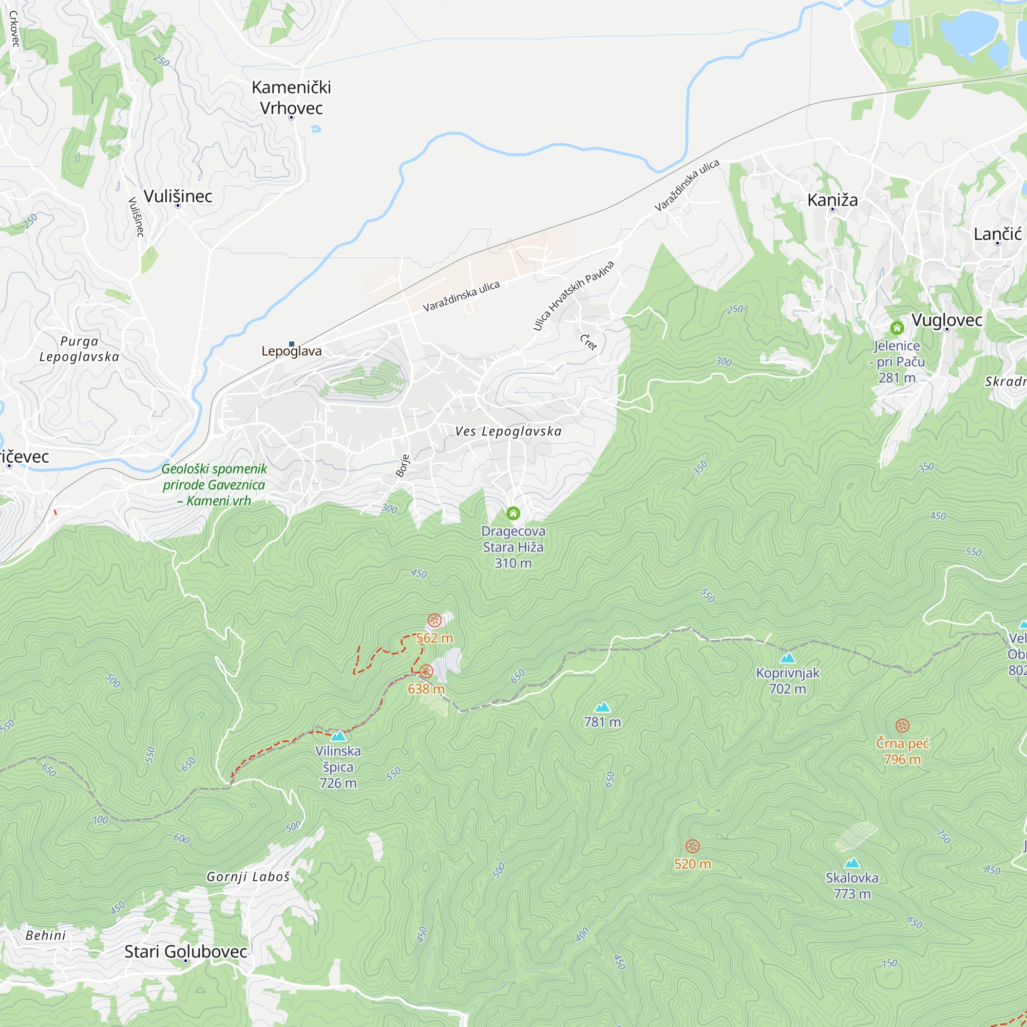 Dragecova Stara Hiža map