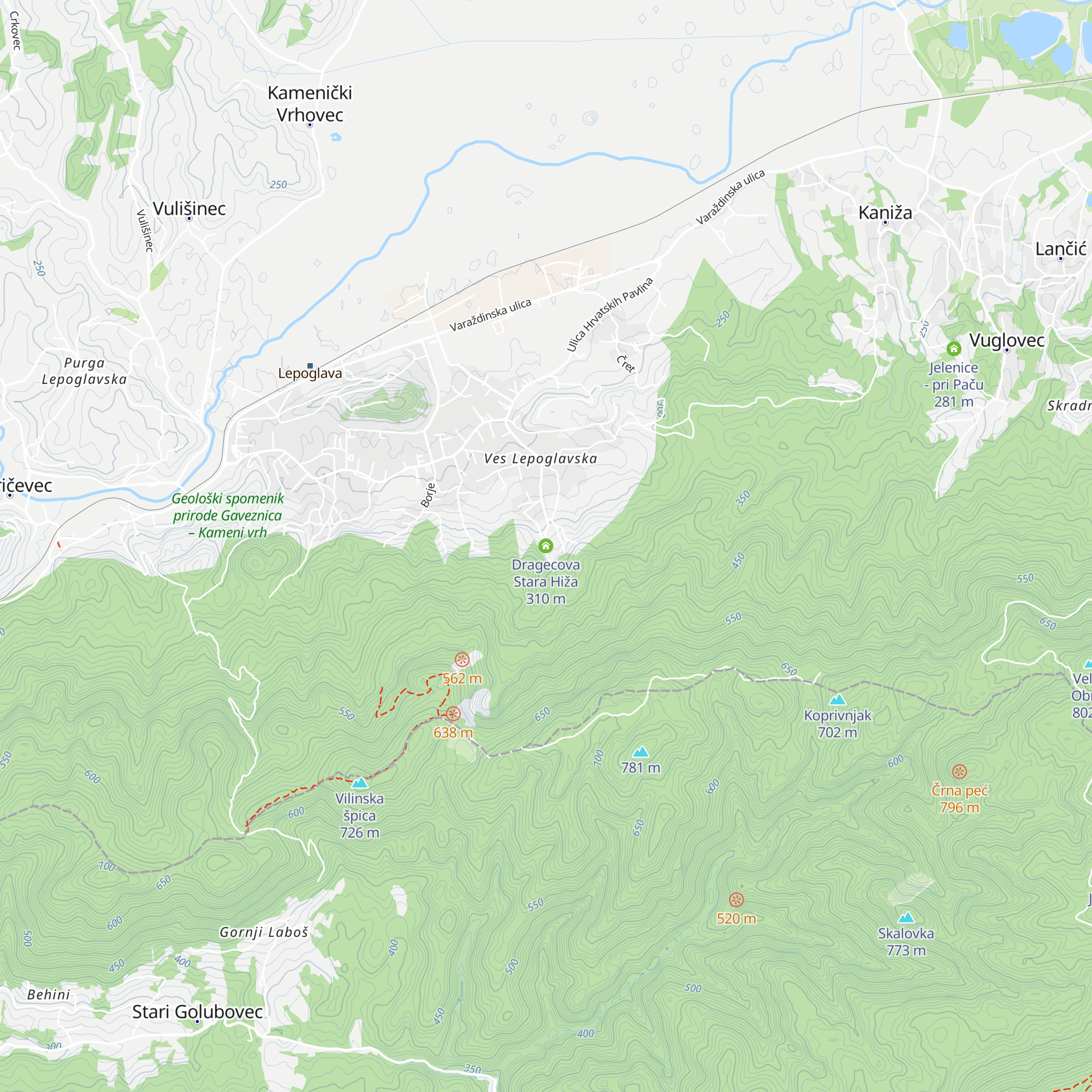 Dragecova Stara Hiža map