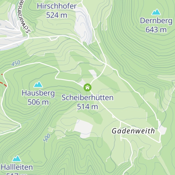 Map of Scheiberhütten