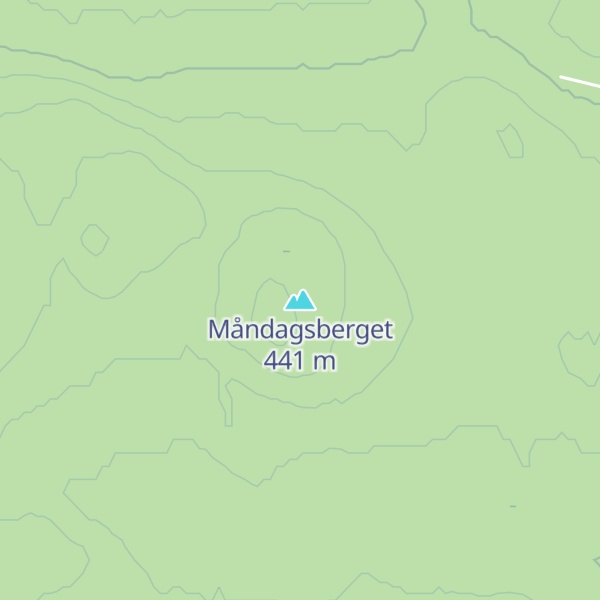 Map of Måndagsberget