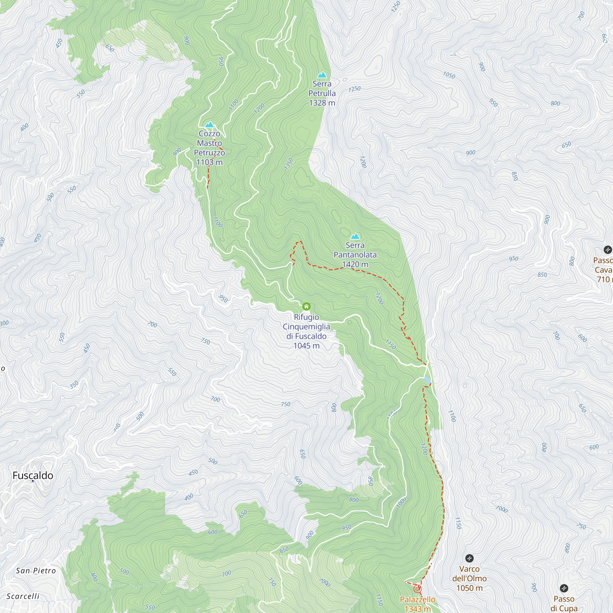 Rifugio Cinquemiglia di Fuscaldo map