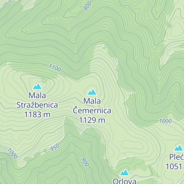 Map of Mala Čemernica