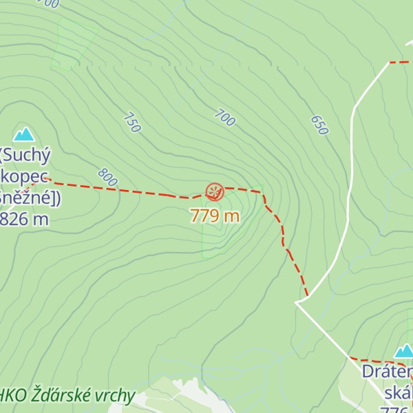Map of Malinská skála