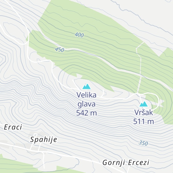 Map of Velika glava