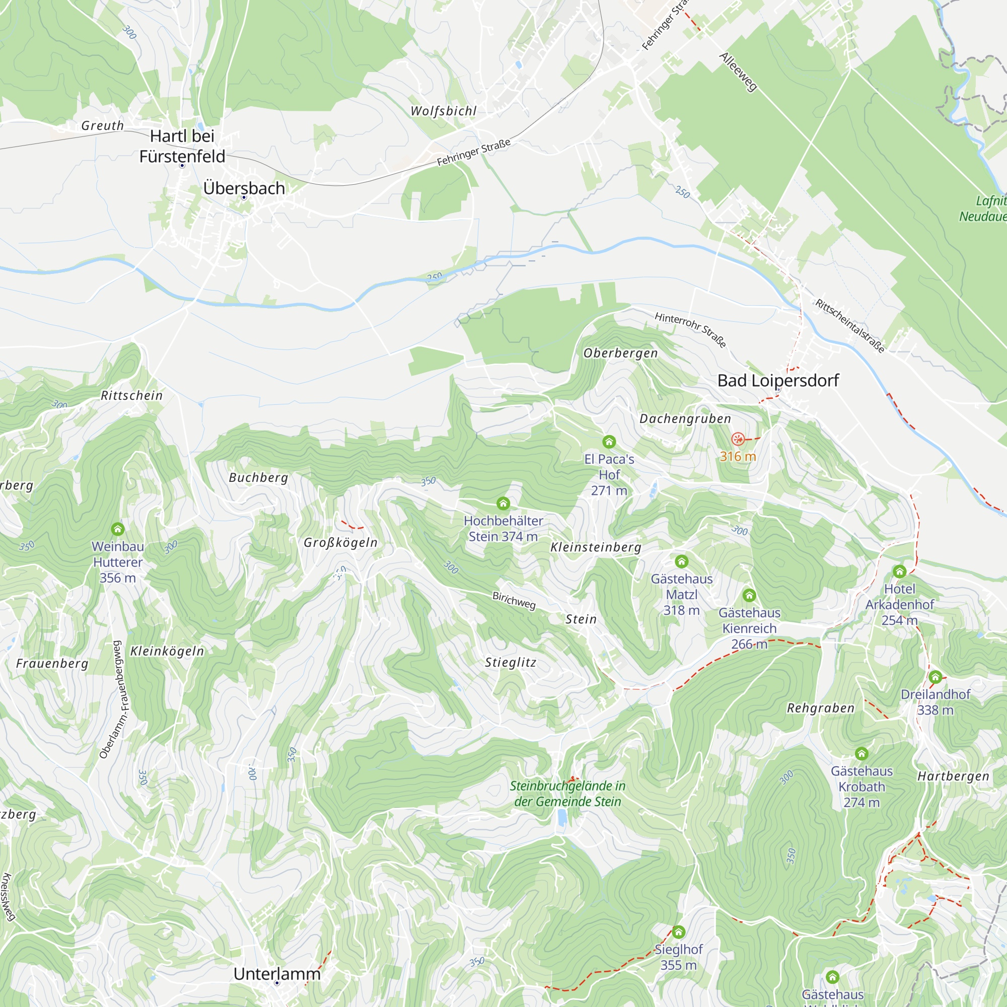 Hochbehälter Stein map