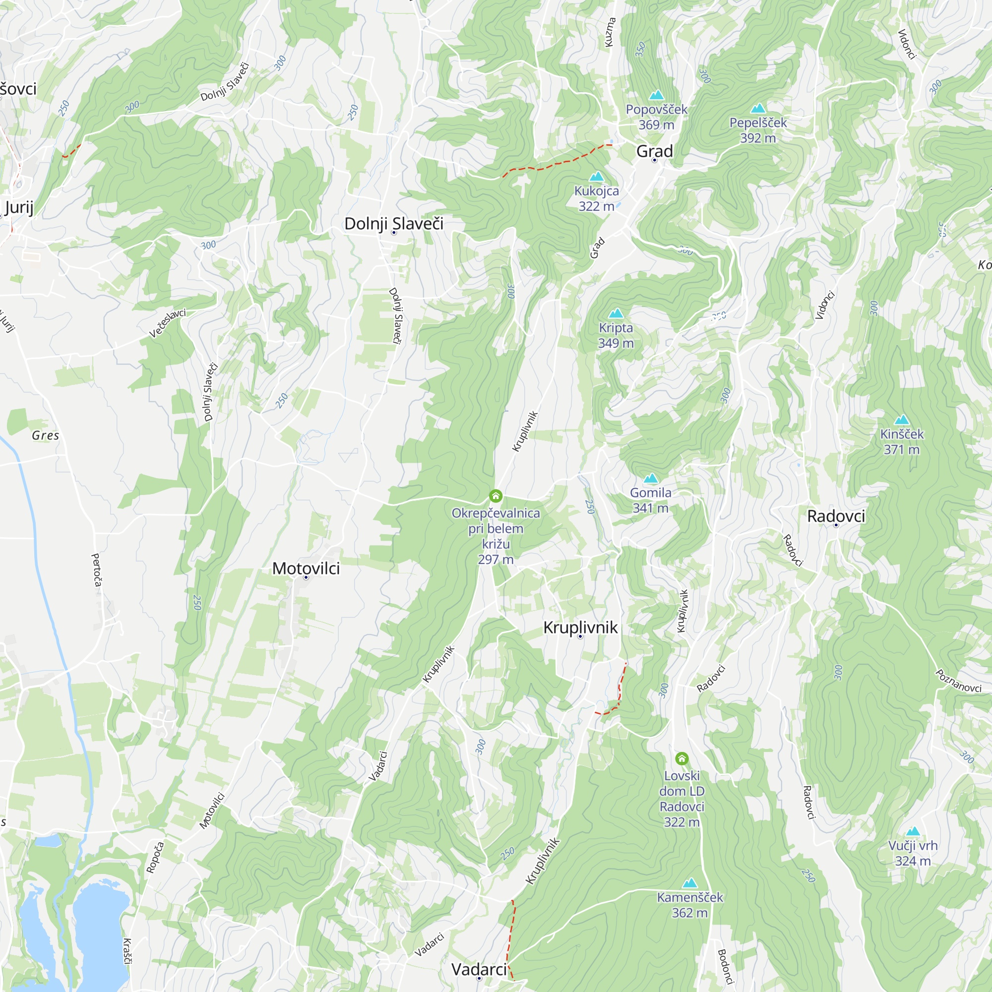 Okrepčevalnica pri belem križu map