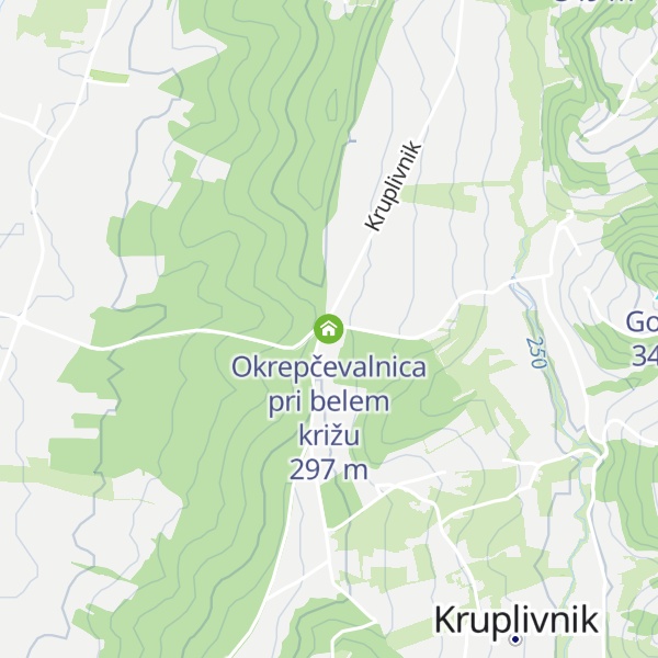 Map of Okrepčevalnica pri belem križu