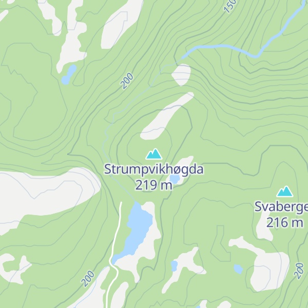 Map of Strumpvikhøgda