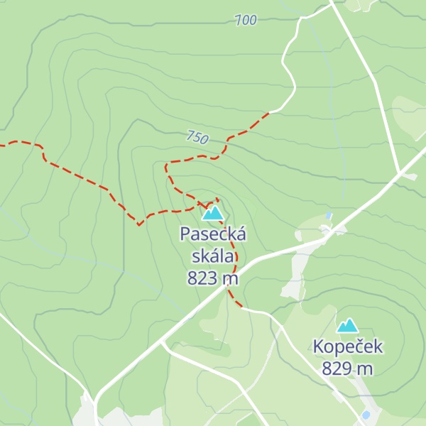 Map of Pasecká skála