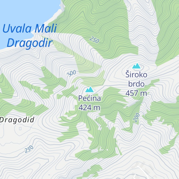 Map of Pećina